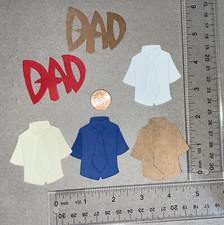   10pc DAD  SHIRT cardstock paper die cut embellishments