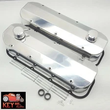 Big Block Chevy POLISHED Aluminum Fabricated Valve Covers BBC 396 454 Gaskets