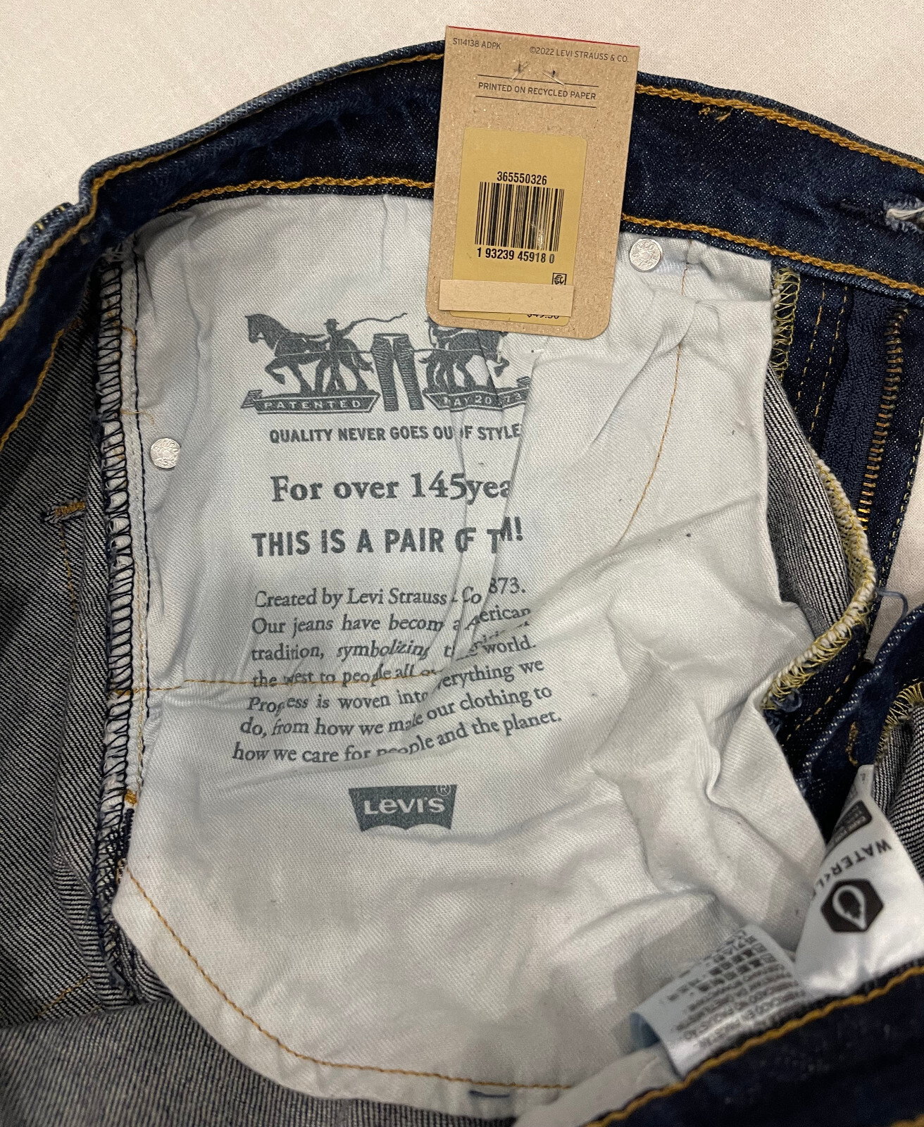 Levis 511 Slim Cut-Off Mens Denim Shorts Size: 36 Dark Blue 10-11 in.  #0326