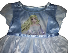DISNEY FROZEN Elsa Girl's 3T BLUE Sleep Gown COSPLAY DRESS-UP FIRE RESISTANT NWT
