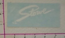 STOWE SKI AREA WINDOW DECAL IN WHITE. MINT. 2" X 5"