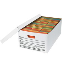 Box Partners File Storage Boxes Auto-lock Bottom 24 X 15 X 10 White 12/case on sale Box Partners File Storage Boxes Auto-lock Bottom 24 X 15 X 10 White 12/case on sale