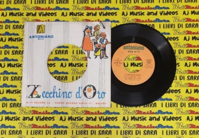LP 45 7''15 ZECCHINO D'ORO La tartaruga sprint Hanno rubato il prato no cd mc dvd
