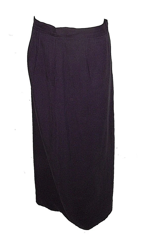 3-PC Suit: Jacket Pants & Skirt, Talbots, Pure-Silk Purple  4 - Image 3 of 4