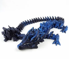 3D Printed Lunar Dragon - Articulated Moon Fantasy Toy - Unique Celestial Gift