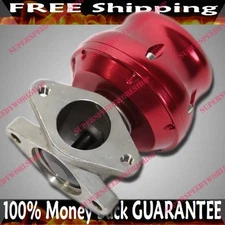Uniersal 35/38MM Adjustable External Wastegate 2-Bolt RED ANODIZED