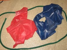 Theraband Green Tubing  Red and Blue Flat Bands