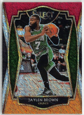 2020-21 Panini Select | Jaylen Brown (Red White Orange Shimmer