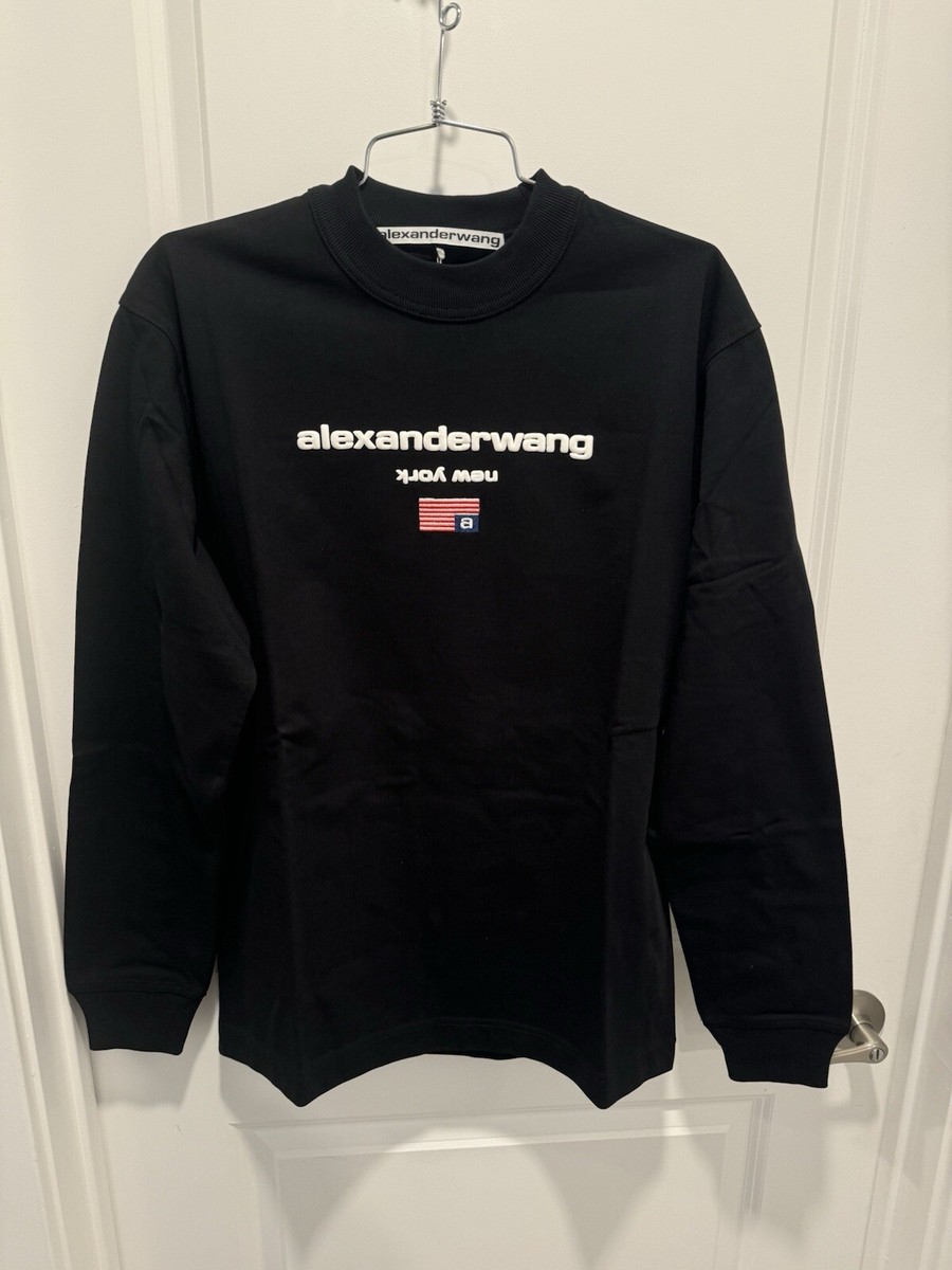 Alexander Wang Logo Graphic Long Sleeve T Shirt Sz Xs Nwt | eBay