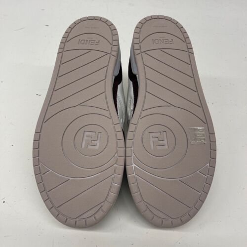 FENDI Fendi Match Low-Top Sneaker Men's Size US 7 Burgundy - Picture 4 of 6