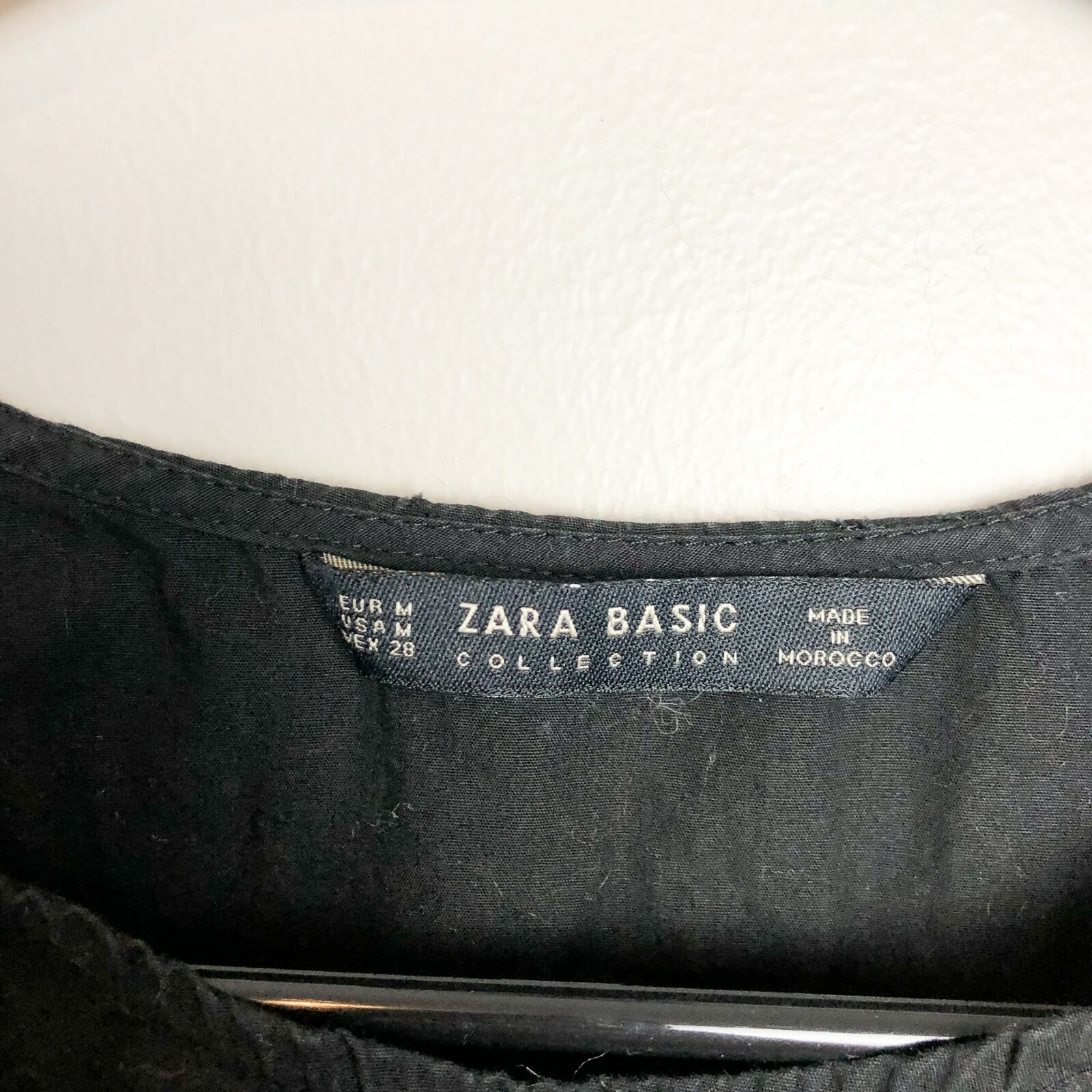 Zara Basics Black Ruffle Basic Blouse Business Ca… - image 4