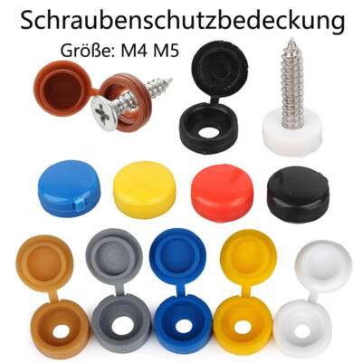 Abdeckkappen Schutzkappe Deckel Kappen für Schrauben Kunststoff Deckel M4 M5