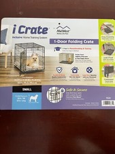 MidWest iCrate Single Door Fold  Carry Dog Crate 18-in crate 1 to 12-lbs