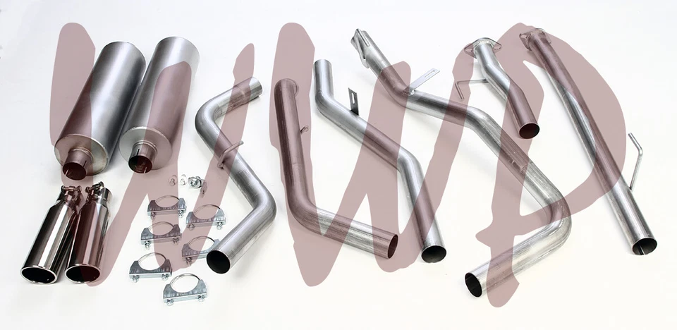 Sistema de silenciador de escape CatBack de doble lado de 2,5" 09-20 Toyota Tundra 5,7 L CrewMax/D Foto 2 de 2