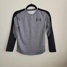 Under Armour Youth Gray  Black Cold Gear Sweatshirt Loose Fit Size Medium