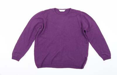 Marks and Spencer Damen Lila Rundhals Acrylmischung Pullover Größe 12