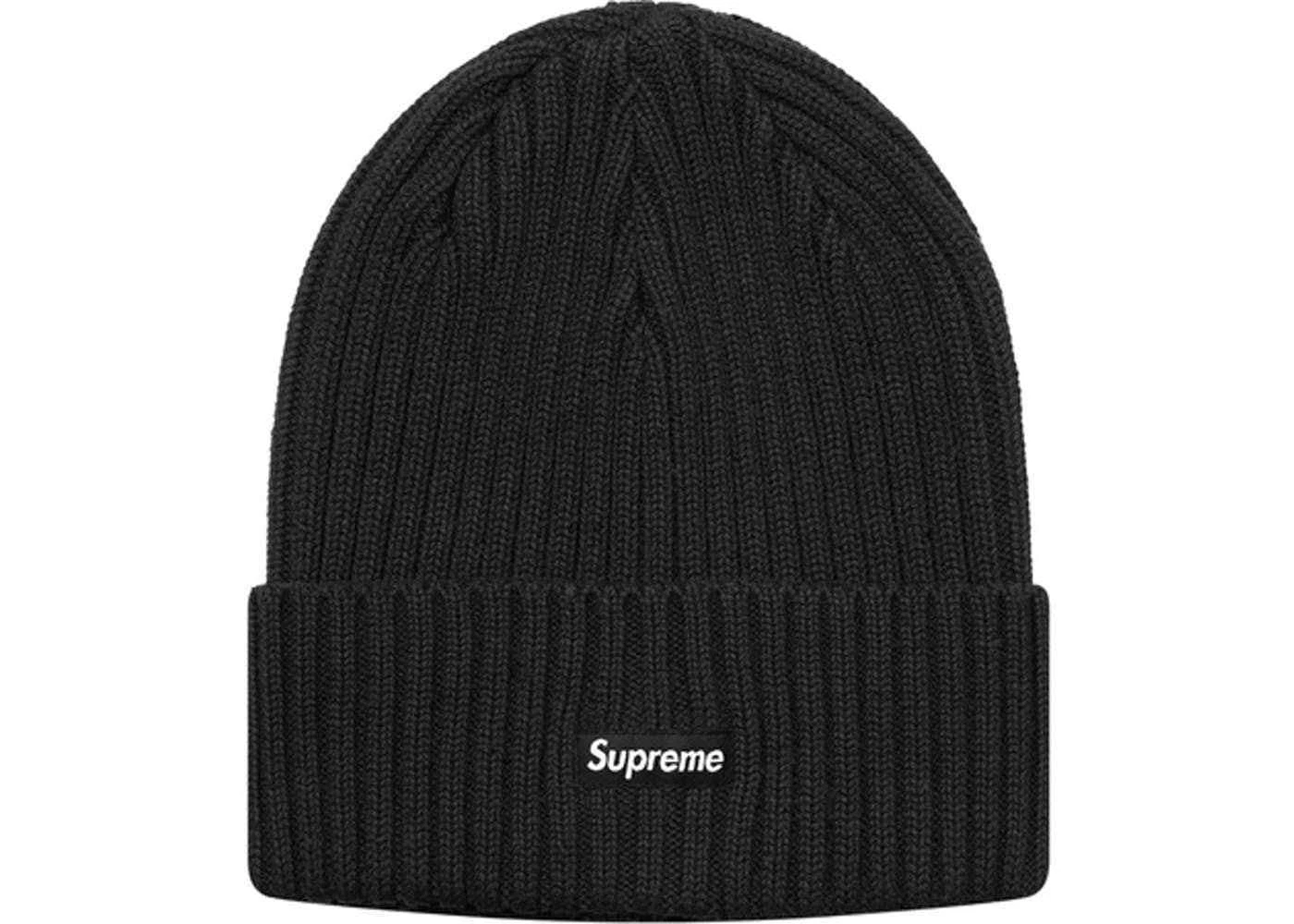 DSWT Supreme SS18 beanie nervurée overted noir à la main 100 % authentique !