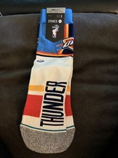 Stance Mens NBA Thunder Shortcut Crew Socks Size Small
