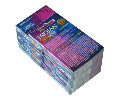 Trojan Fire & Ice Lubricated Condons - 6 paquetes de 3 condones (18 condones en total) - Imagen 2 de 3