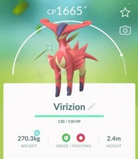 Pokémon - Shiny Virizion -  PTC - 80k stardust -Description