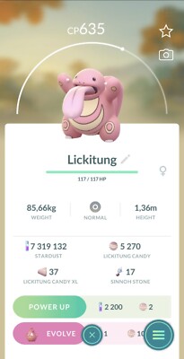 Pokémon Trade Go Lickitung X15 - LUCKY CHANCE