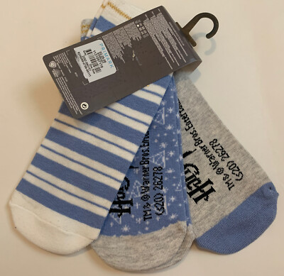 Harry Potter Shoe Liners/ Socks 3-pack US 6-10 Girls Sparkle