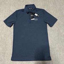 NWT Travis Mathew Oceanside Mens Small Blue Performance Collared Golf Polo Shirt