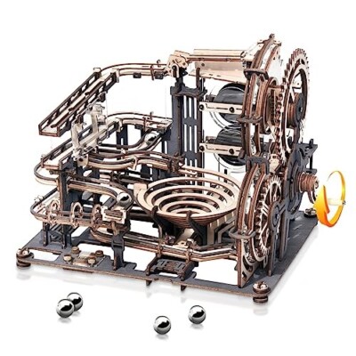 ROKR Night City Marble Run 3D-Holzpuzzle DIY Mechanisches Bausatz Geschenke