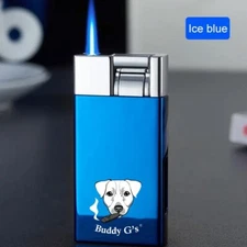 Vintage Inspired Metal Butane Single Torch Lighter - cigarette Cigar Lighter