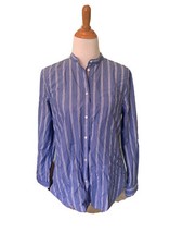 womens striped button down shirt