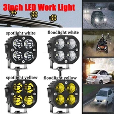 3inch LED Work Light Flood/Spot Cube Pods Bar Driving Fog Lamp Offroad Truck SUV