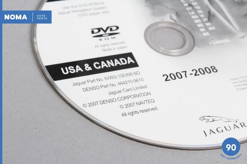 07-08 Jaguar XK XKR X150 Navigation System Disc DVD USA Canada 6W8310E898BD OEM - Image 4 of 4