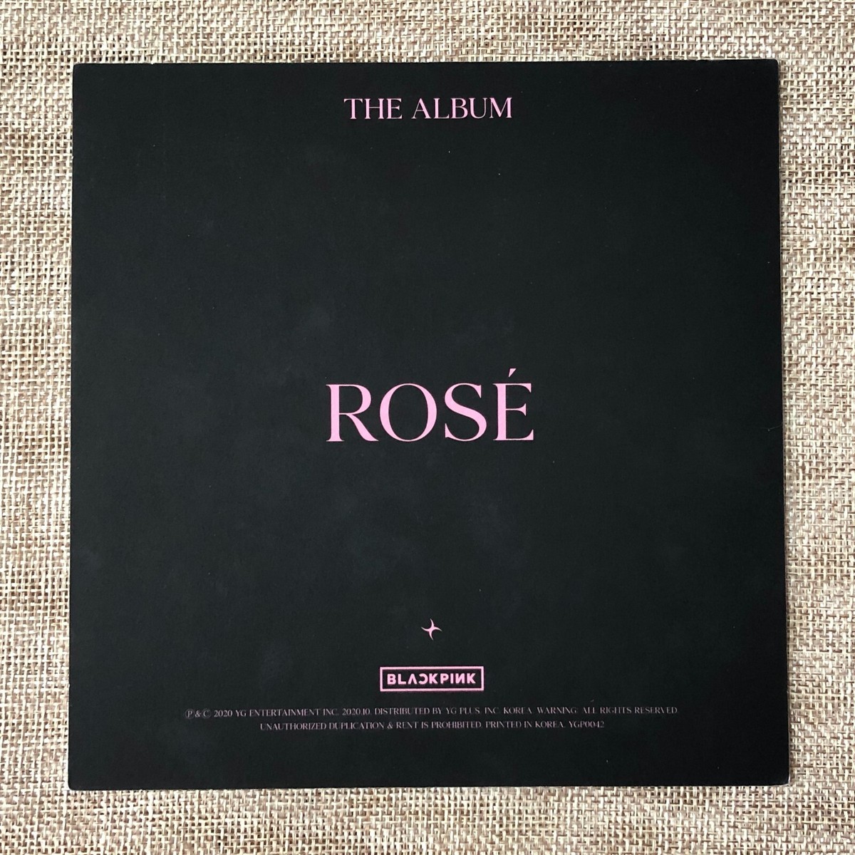 BLACKPINK ROSE [ THE ALBUM ] Official Postcard, Ver. 1 / New