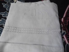 ANCIEN DRAP PUR LIN BLANC
