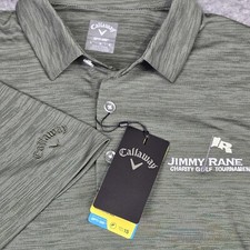 Callaway Opti Dri Mens Polo Shirt Golf Performance Army Green NWT Large UPF 15 L