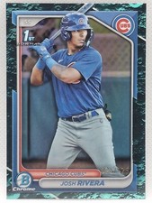 2024 Bowman Chrome Josh Rivera #BCP-115 Aqua Lunar Crater Refractor /125