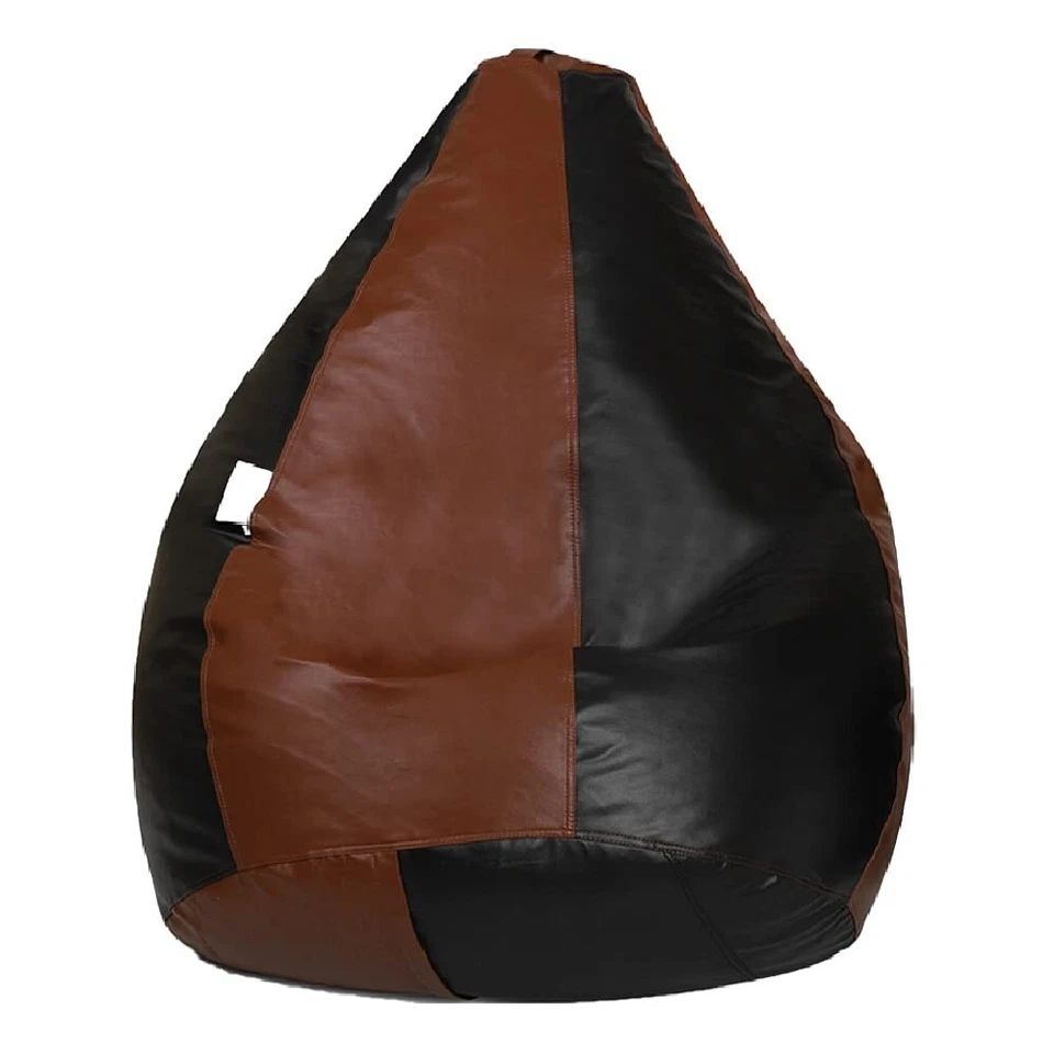 Funda de sofá para silla Bean Bag con funda para reposapiés imitación cuero sin frijoles XXXL Foto 3 de 4