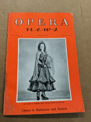 Opera News Magazine March 16 1942 M130 | eBay