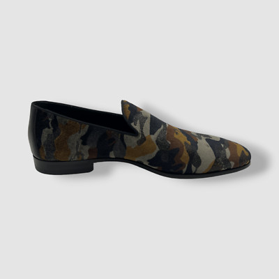 Magnanni Jareth Camo Velvet Loafer in Kaky/Black $445 - Magnanni Jareth Camo Velvet Loafer in Kaky/Black Size  main image 4