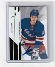 2018-19 Upper Deck Premier Rookie Autograph Lias Andersson New York Rangers /299