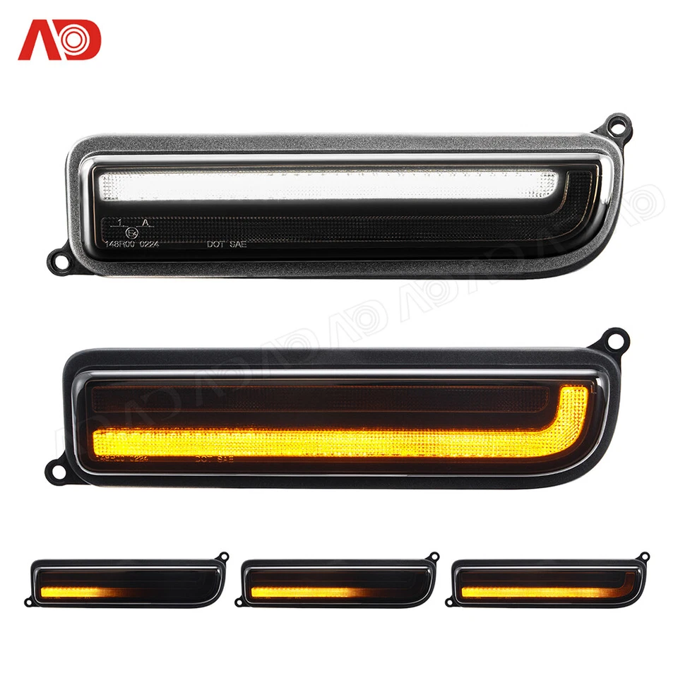 Para 1997-2001 Jeep Cherokee XJ sequencial LED canto dianteiro luz de seta DRL - Imagem 3 de 4