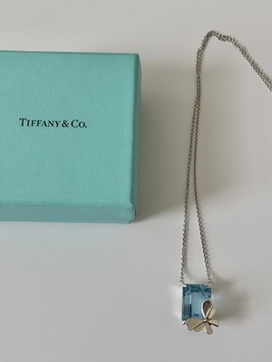 Echte Return to Tiffany Love Bugs Schmetterling Halskette Sterlingsilber 18 Karat Gold