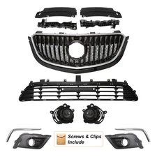Front Bumper Cover Assembly Grille Kit For 2016 2017 2018 Buick Envision