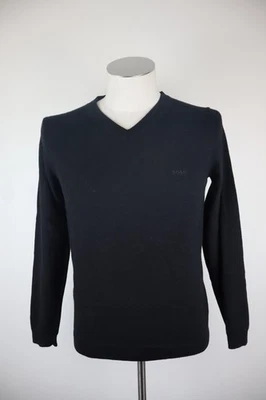 HUGO BOSS Sweater Homme Taille M Casual Vintage En Laine Vierge - Photo 1/4