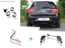  Edelstahl Duplex Racing-Komplettanlage Seat Exeo 1.8 Limo ST je 90mm rund