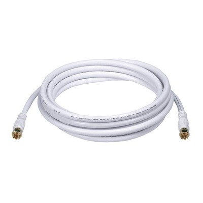 MONOPRICE 6315 Coaxial Cable,RG-6,10 ft.,White 14C403
