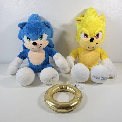 Build A Bear Sonic The Hedgehog 2 und Super Sonic Plüsch Soft Bundle + Ring