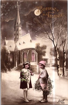 (2484) 11-4-2026 - VERY OLD - France - Deux Enfants et Bonne Année