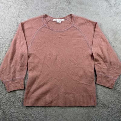 Veronica Beard Sweater Womens Small Pink 100% Cashmere Crewneck Pullover Soft