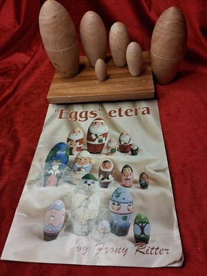 Eggs Etera Craft Book Frony Ritter Two Vintage Nested Wooden Egg Sets Painting